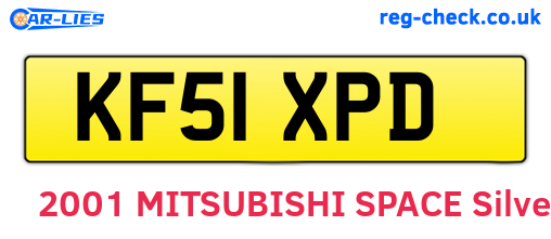 KF51XPD are the vehicle registration plates.