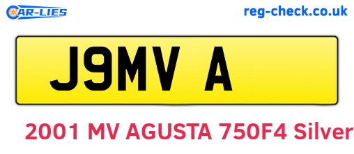 J9MVA are the vehicle registration plates.