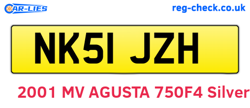 NK51JZH are the vehicle registration plates.