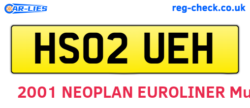 HS02UEH are the vehicle registration plates.