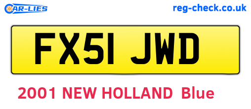 FX51JWD are the vehicle registration plates.