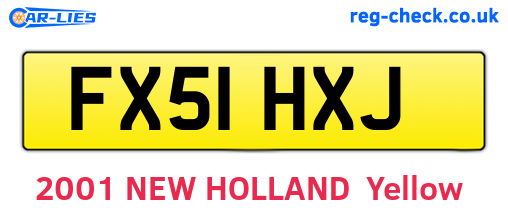 FX51HXJ are the vehicle registration plates.