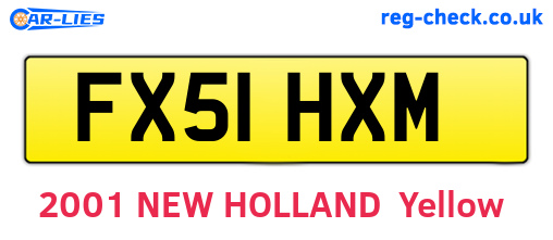 FX51HXM are the vehicle registration plates.
