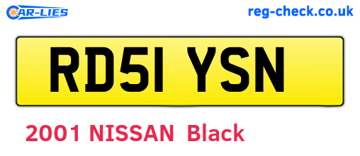 RD51YSN are the vehicle registration plates.
