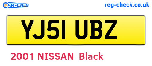 YJ51UBZ are the vehicle registration plates.