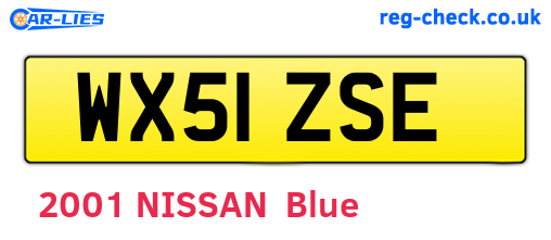 WX51ZSE are the vehicle registration plates.