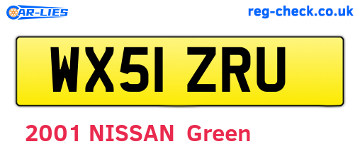 WX51ZRU are the vehicle registration plates.