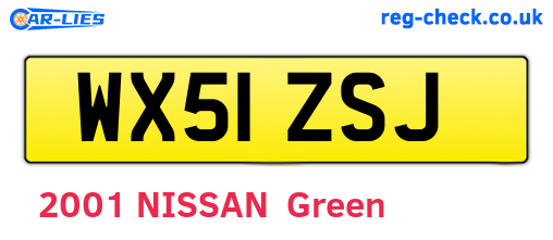 WX51ZSJ are the vehicle registration plates.