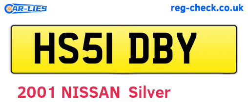 HS51DBY are the vehicle registration plates.