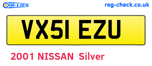 VX51EZU are the vehicle registration plates.