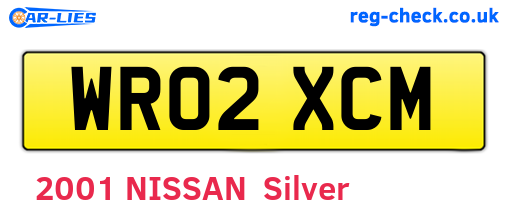 WR02XCM are the vehicle registration plates.