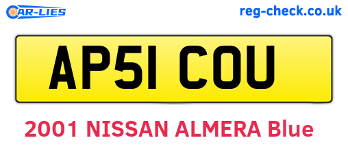 AP51COU are the vehicle registration plates.