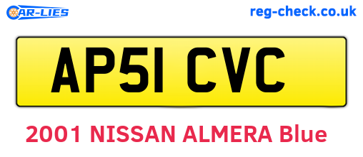 AP51CVC are the vehicle registration plates.