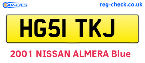 HG51TKJ are the vehicle registration plates.