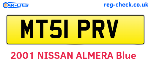 MT51PRV are the vehicle registration plates.