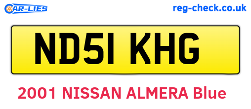 ND51KHG are the vehicle registration plates.