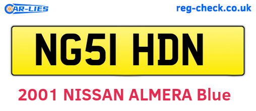 NG51HDN are the vehicle registration plates.