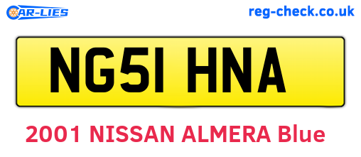 NG51HNA are the vehicle registration plates.