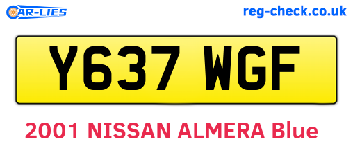 Y637WGF are the vehicle registration plates.