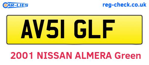 AV51GLF are the vehicle registration plates.