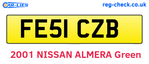 FE51CZB are the vehicle registration plates.