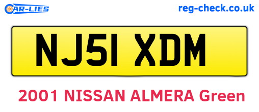 NJ51XDM are the vehicle registration plates.