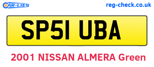 SP51UBA are the vehicle registration plates.