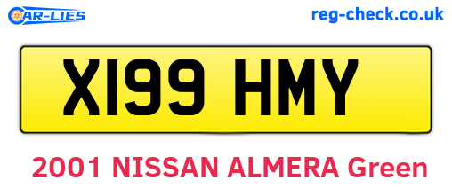 X199HMY are the vehicle registration plates.
