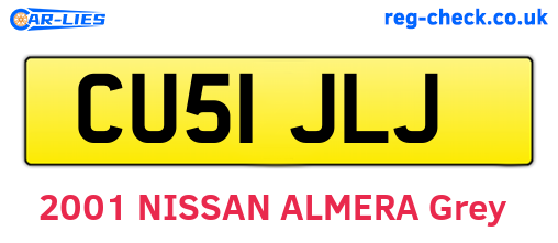 CU51JLJ are the vehicle registration plates.