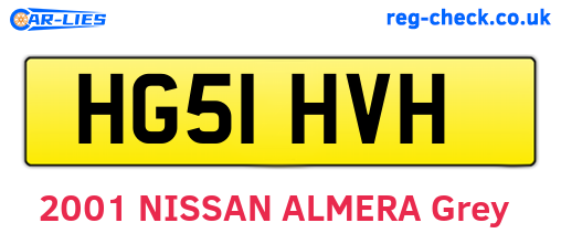 HG51HVH are the vehicle registration plates.