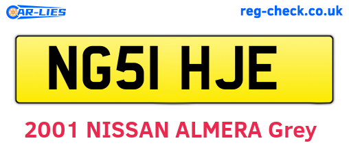 NG51HJE are the vehicle registration plates.