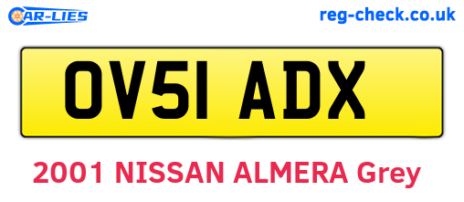 OV51ADX are the vehicle registration plates.