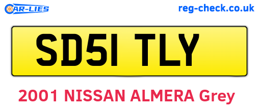 SD51TLY are the vehicle registration plates.