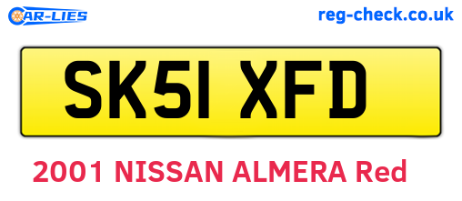 SK51XFD are the vehicle registration plates.