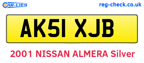 AK51XJB are the vehicle registration plates.