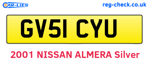 GV51CYU are the vehicle registration plates.