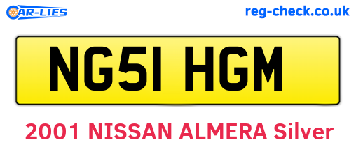 NG51HGM are the vehicle registration plates.