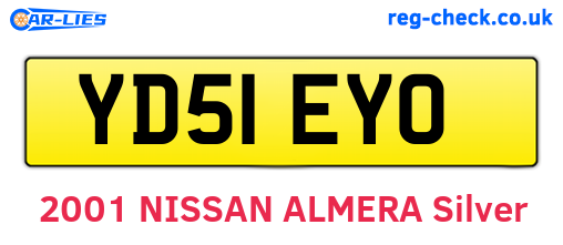 YD51EYO are the vehicle registration plates.