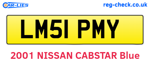 LM51PMY are the vehicle registration plates.