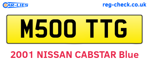 M500TTG are the vehicle registration plates.
