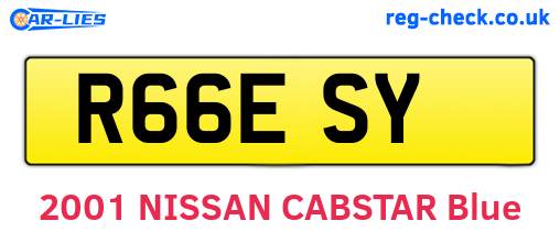 R66ESY are the vehicle registration plates.
