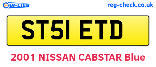 ST51ETD are the vehicle registration plates.