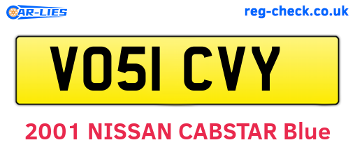 VO51CVY are the vehicle registration plates.