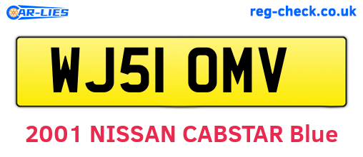 WJ51OMV are the vehicle registration plates.