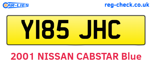 Y185JHC are the vehicle registration plates.