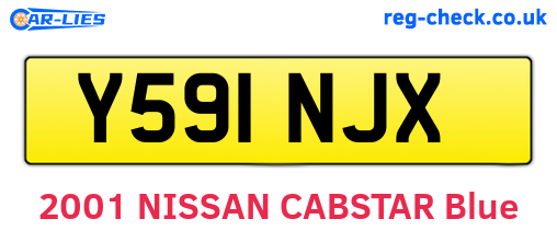 Y591NJX are the vehicle registration plates.