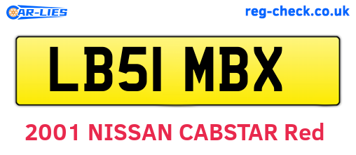 LB51MBX are the vehicle registration plates.