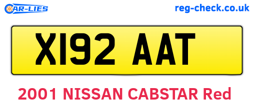 X192AAT are the vehicle registration plates.