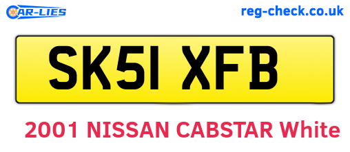 SK51XFB are the vehicle registration plates.