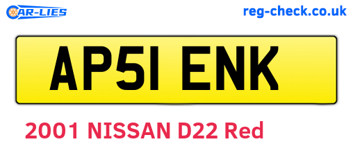 AP51ENK are the vehicle registration plates.
